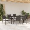 vidaXL Garden Dining Set 7 pcs Brown and Black PE Rattan