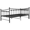 vidaXL Sofa Bed Frame Black Powder-coated metal 35.4x78.7 in