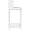 vidaXL Potting Table White Solid Pine Wood Large Potting Table