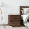 vidaXL Bedside Cabinet Brown Oak Engineered Wood Bedside Cabinet