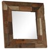 vidaXL Mirror Various shades of brown Solid reclaimed wood, glass