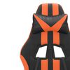 vidaXL Gaming Chair Black and Orange Faux Leather