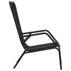 vidaXL Garden Chair Black Poly Rattan, Powder-Coated Steel Medium