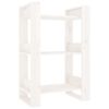 vidaXL Book Cabinet White Solid pine wood Medium Book Cabinet