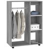 vidaXL Wardrobe Grey Sonoma Engineered Wood Wardrobe Rectangular
