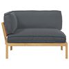 vidaXL Sofa Set Anthracite 52.36 x 36.22 x 27.17 in Solid Acacia Wood