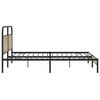 vidaXL Bed Frame Smoked Oak Steel, Engineered wood Super King Bed Frame