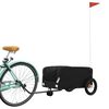 vidaXL Bike Trailer Black 66.1 lb Iron