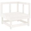 vidaXL Garden Lounge Set White Solid pine wood, Plywood Large Modular
