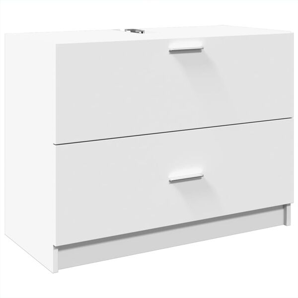 vidaXL Sink Cabinet White Engineered wood Medium Bathroom Cabinet