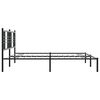 vidaXL Bed Frame Black Powder-coated steel 72 x 84 in Bed Frame