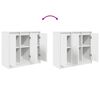 vidaXL Sideboard White Engineered Wood Medium Sideboard Rectangular