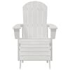 vidaXL Adirondack Chair White 32.28 x 29.13 x 36.22 in HDPE