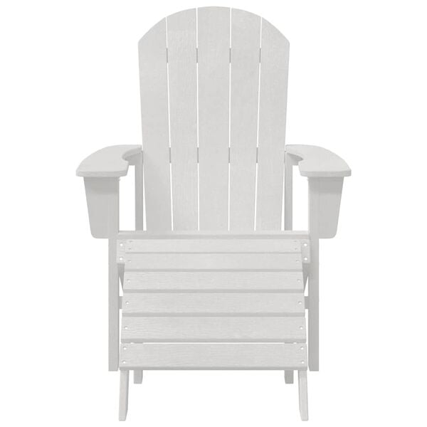 vidaXL Adirondack Chair White 32.28 x 29.13 x 36.22 in HDPE