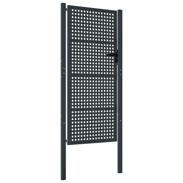 vidaXL Garden Gate Anthracite 39.4x78.7" Steel