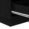 vidaXL Bedside Cabinet with Drawer Black Oak 15.35 x 13.58 x 25.59 in