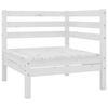 vidaXL Garden Lounge Set White Solid Pine Wood Large Modular