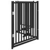 vidaXL Dog Gate Set of 4 Black Solid fir wood 10.6 ft total Foldable