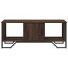 vidaXL Coffee Table Brown Oak Engineered Wood, Metal 39.4 x 20.1 x 15.7 in