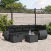 vidaXL Garden Sofa Set Black