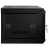 vidaXL Network Cabinet Black 23.62 x 13.78 x 11.02 in Steel