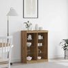 vidaXL LED Sideboard Artisan Oak 16.14 x 14.57 x 39.37 in