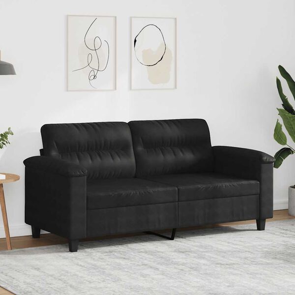 vidaXL 2-seater Sofa Black