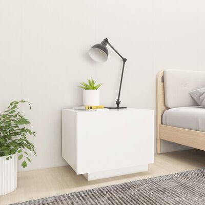 vidaXL Bedside Cabinet White 39.4"x13.8"x15.7" Engineered Wood