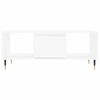vidaXL Coffee Table White Engineered wood, Metal 35.4 x 19.7 x 14.4 in