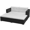 vidaXL Garden Sofa Set Black, Cream White