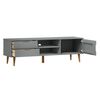 vidaXL TV Cabinet "MOLDE" Grey 62.2x15.7x19.3" Solid Wood Pine
