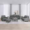 vidaXL Sofa Set Dark grey Fabric (100% polyester), metal, textilene, plywood