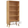 vidaXL Bookcase White and brown