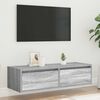 vidaXL TV Cabinet Gray Sonoma Engineered Wood Medium Adjustable Armrests