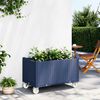 vidaXL Garden Planter Blue Grey Polypropylene Medium-sized