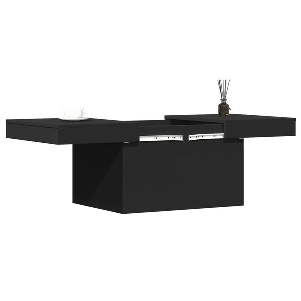 vidaXL Coffee Table Black Engineered wood Medium Coffee Table
