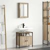 vidaXL Bathroom Furniture Set with Shelf 2 pcs Brown Engineered wood