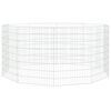 vidaXL Animal Enclosure Silver Galvanized iron 10-Panel Expandable
