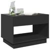 vidaXL Coffee Table Black Engineered wood, glass 27.6 x 19.7 x 19.7 in