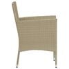 vidaXL Dining Set Beige Poly Rattan Medium Lightweight Dining Set