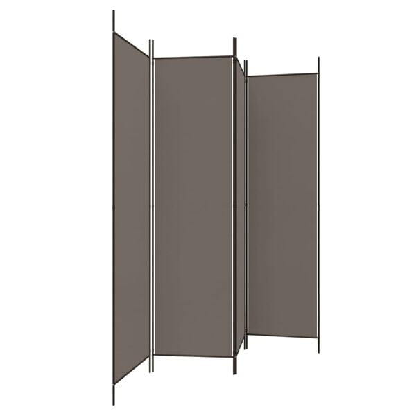 vidaXL 4-Panel Room Divider Anthracite 78.7"x78.7" Fabric