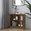 vidaXL Vitrine Cabinet Brown Oak 32.5x12.0x31.5" Engineered Wood
