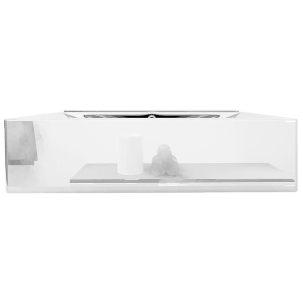 vidaXL Wash Basin with Overflow 23.6x18.1x6.3" Ceramic Silver
