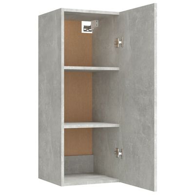 vidaXL Wall Cabinet Concrete Gray 13.6"x13.4"x35.4" Engineered Wood