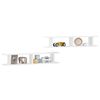 vidaXL Wall Shelf Set of 2 High gloss white Engineered wood Standard