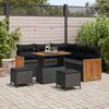 vidaXL Garden Sofa Set 8 pcs Black poly rattan
