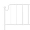 vidaXL Bed Frame White Powder-Coated Steel Double Bed Frame
