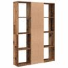 vidaXL Room Divider/Book Cabinet Old Wood 39.4x9.4x55.1" Engineered Wood