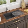 vidaXL Handmade Kitchen Sink Black Stainless Steel