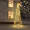 vidaXL Christmas Cone Tree Warm white Powder-coated steel, copper, PVC
